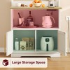 Farmhouse Bakers Rack with Power Outlets and Storage - 3 of 4