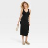 Women's Sleeveless Ruched Knit Dress - A New Day™ - image 3 of 3
