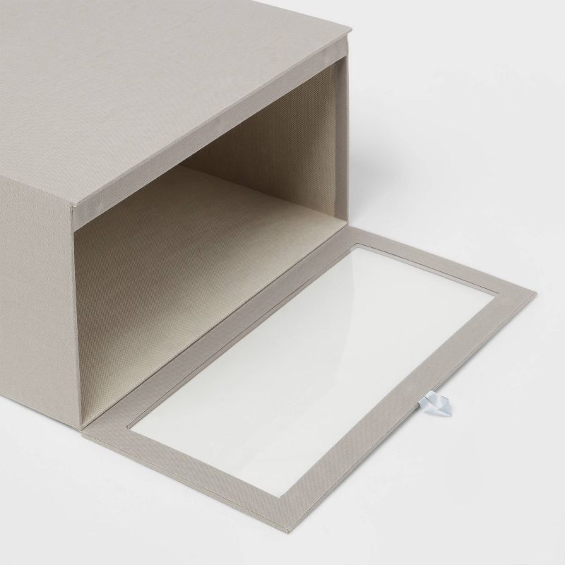Hardside Fabric Front Open Bin Gray - Brightroom™, 3 of 4