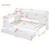 Twin/Full Size Daybed with 3 Drawers, USB Ports and Desk - ModernLuxe - 3 of 4