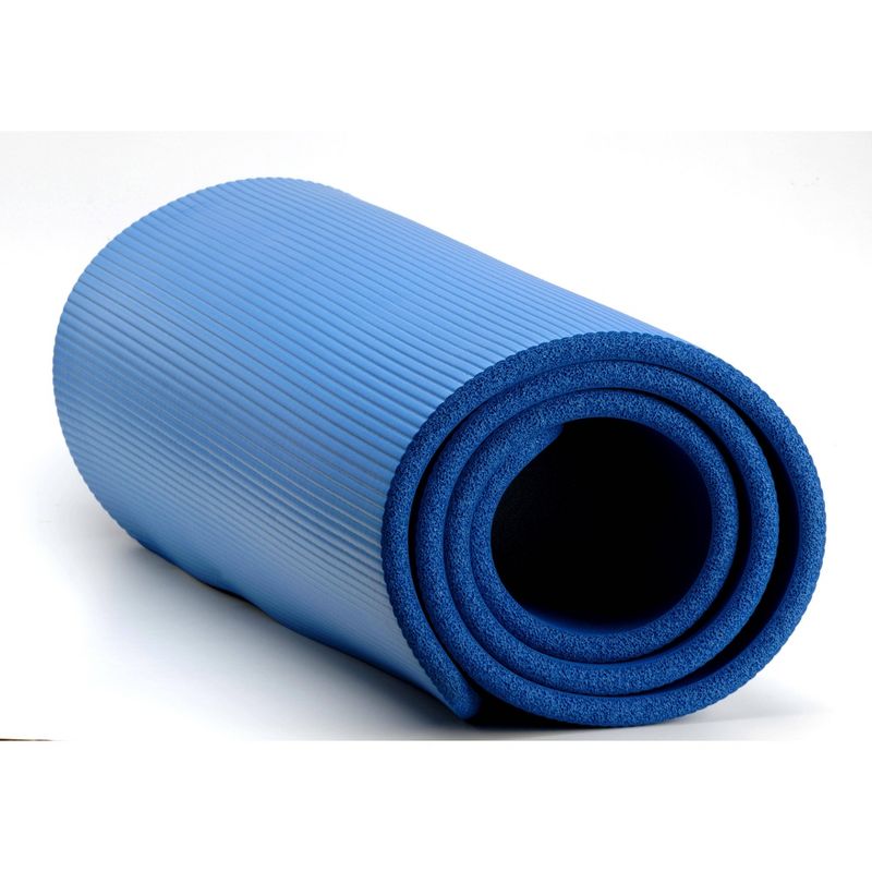 GoFit Deluxe Pilates and Yoga Mat - Blue (12mm), 3 of 7