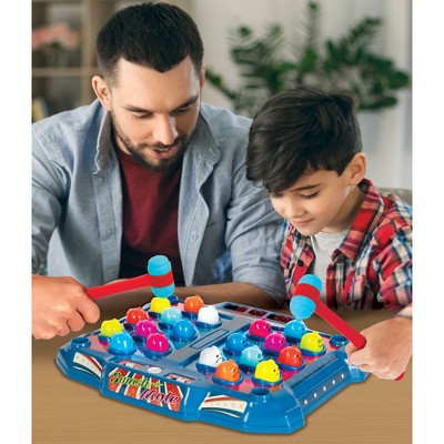 Retro Arcade Blue Electronic Smash-A-Mole Tabletop Game with LED Scoreboard