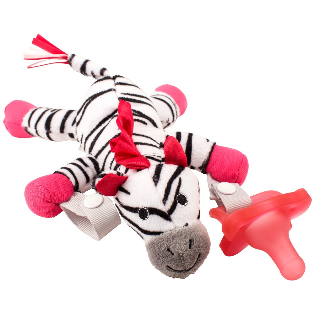 UPC 072239315811 product image for Dr. Brown's Zebra Lovey with Pink One-Piece Pacifier - Black/White | upcitemdb.com