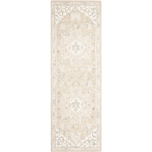 Micro-loop Mlp505 Hand Tufted Runner Rug - Light Grey Ivory - 2'3