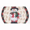 Earth Rugs Snowman in Top Hat Printed Round Coaster – 5" Eco-Friendly Table Protection - 2 of 2