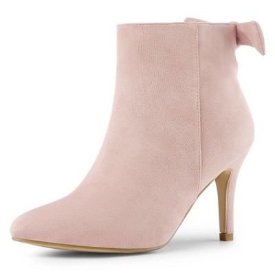 Allegra K Women's Pointed Toe Stiletto Heel Ankle Boots