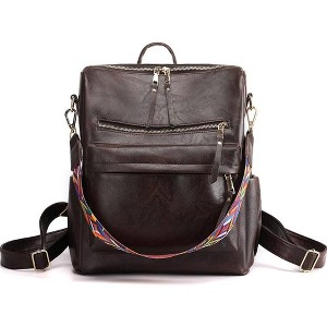 Backpack Purse for Womens Waterproof PU Leather Backpacks - 1 of 4