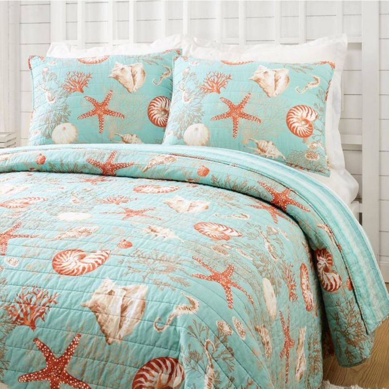 Modern Heirloom Starfish And Shells Quilt Sets, 3 of 9