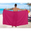 LA LEELA Men's Casual Sarong SummerPareo Wrap One Size Magenta - 4 of 4