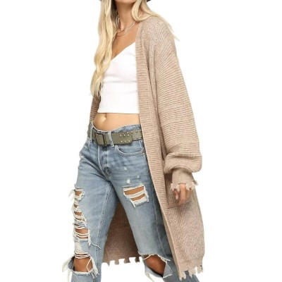 Women's Opened Knit Lined Sweater - Soul Thread