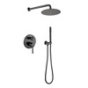 10" Stainless Steel Rain Shower Head Handheld Shower Set, Wall Mounted Shower Faucet Set, 2 Way Pressure Balance Shower Valve Kit - 2 of 4