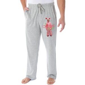 A Christmas Story Men's Ralphie Pink Nightmare Bunny Loungewear Sleep Bottoms Pajama Pants Heather Grey - 1 of 3
