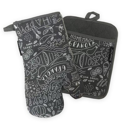 Cute Dog Paws And Bones 3 Piece Kitchen Gift Set Waterproof Apron With