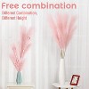 4 PCs Faux Pampas Grass Decor, 44 Inch Tall Fluffy Artificial Fake Flower Boho Decor, Bulrush Grass for Vase Filler, Farmhouse Home Wedding Decor - 4 of 4