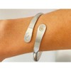 Hollywood Sensation Baby Bracelets,  Engraved Bracelets The littlest feet makes the biggest footprint in your heart 9 Inches in Gold or Silver - 3 of 4
