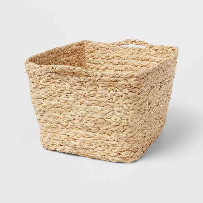 Image of Square Braided Rafia Basket Natural - Brightroom™