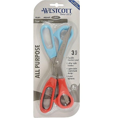 Westcott Bent All Value 8" Stainless Steel Standard Scissors 13023/13403