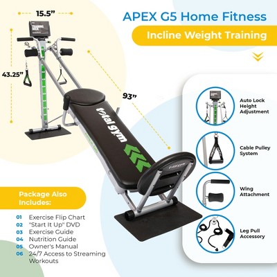 Total Gym APEX G5 Versatile Indoor Home Gym with 10 Levels of Resistance and Attachments, 4 of 7