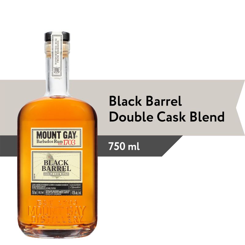 Mount Gay Black Barrel Double Cask Blend Rum - 750ml Bottle, 6 of 16