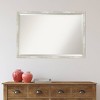 Crackled Narrow Framed Bathroom Vanity Wall Mirror Metallic - Amanti Art - 4 of 4