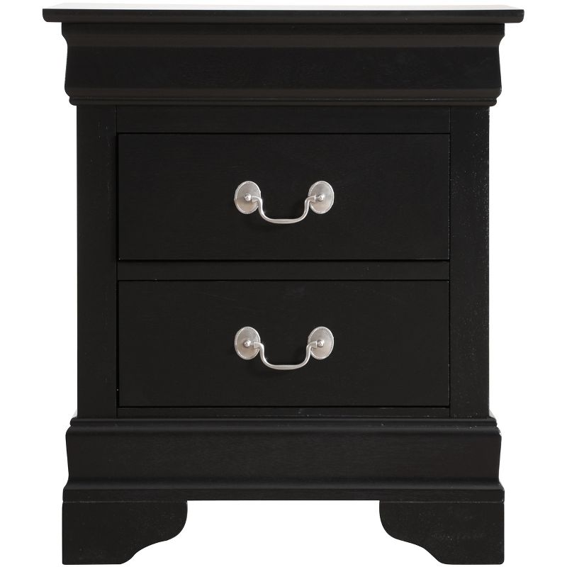 Passion Furniture Louis Philippe 2-Drawer Nightstand (24 in. H X 21 in. W X 16 in. D), 1 of 7