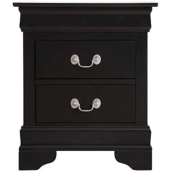 Passion Furniture Louis Philippe 2-Drawer Nightstand (24 in. H X 21 in. W X 16 in. D)