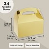 Juvale 24-Pack Treat Boxes - Candy Gable Boxes for Party Favors, Birthday, Wedding, Baby Shower (Gold, 6.2x3.5x3.6 In) - 4 of 4