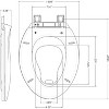 19" Toilet Seat with Toddler Potty Training Seat Built-In, for Both Child & Adult, Potty Training Seat, No Wiggle and Easy to Install - 2 of 4