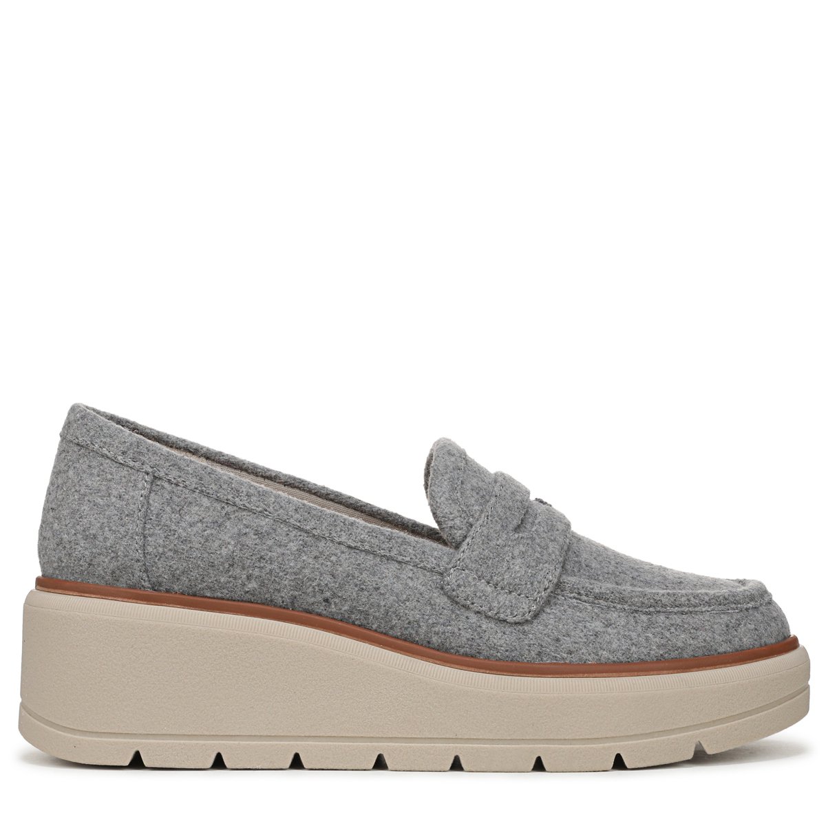 Женские туфли Dr. Scholl's Women's Nice Day Max Loafer Light Grey Wool 11 M — фото 3