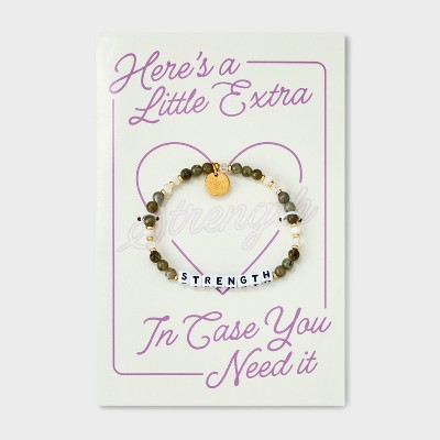 Little Words Project Extra Strength Card and Beaded Bracelet Set 2pc