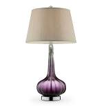 30" Retro Glass Table Lamp with 3-way Switch Purple - Ore International