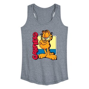 Women's - Garfield - Pixel Square Graphic Racerback Tank - 1 of 4