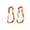 Unique Bargains Aluminum Alloy Spring Loaded Gate Design Carabiner 2" Dia 4 Pcs - 3 of 4