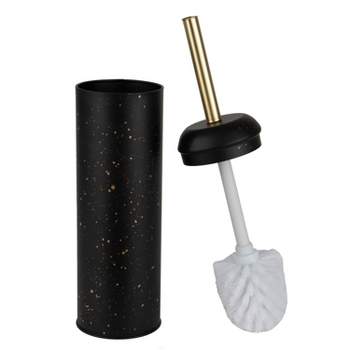 Modern Metal Toilet Bowl Brush with Speckles Black - Elle Décor