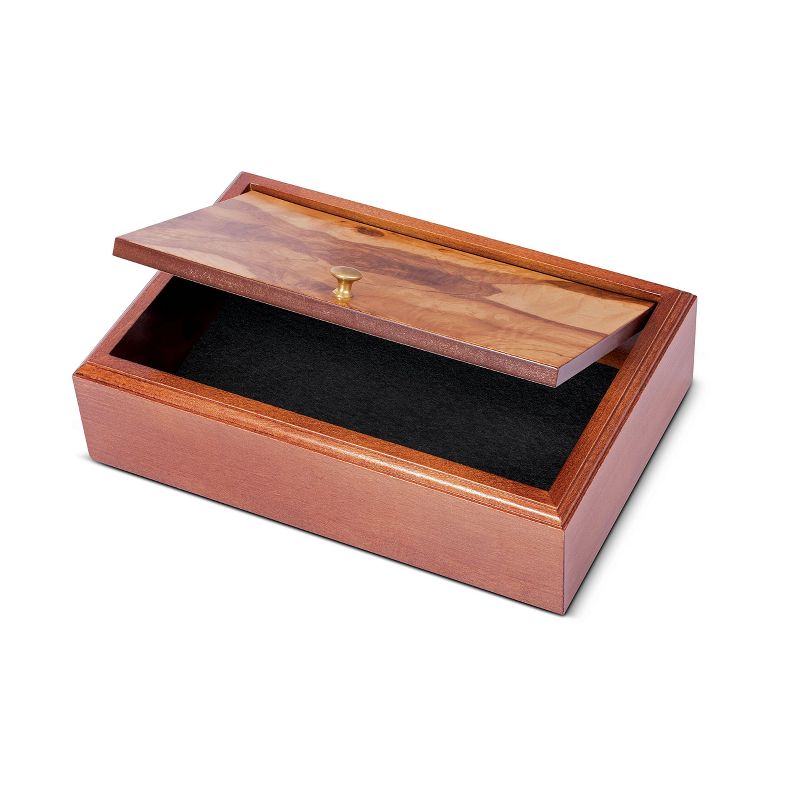 WE Games Wooden Keepsake Stash Box with Olive Wood Lid, 2 of 5