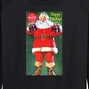 Women's - Coca-Cola - Vintage Santa with Glass Bottles Lightweight French Terry Wide Neck Long Sleeve Graphic Shirt - 2 of 4