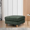 MYINDA Oversized Footrest, Corduroy Upholstery with Wooden Legs, Removable Ottoman for Entryway, Living Room, Sofa Supplemental Seating - 3 of 4