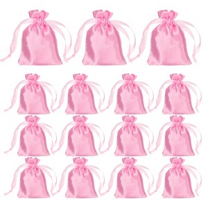 Unique Bargains Satin Drawstring Party Favor Bags Gift Bags for Birthday Candy - 1 of 4