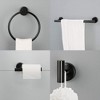 6-Pieces Stainless Steel Wall Mounted Bathroom Hardware Set with Hand Towel Bar Toilet Paper Holder and Robe Towel Hooks - 3 of 4