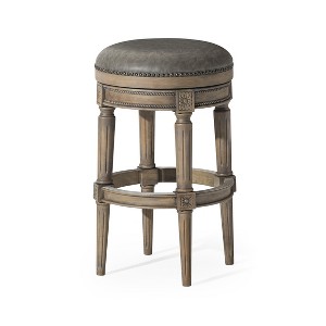 Maven Lane Pullman Backless Swivel Bar Stool with Faux Leather 31" - 1 of 4