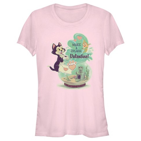 Junior\'s Women Pinocchio Target T-shirt A Valentine : Make Splash