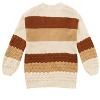 Girls Striped Chunky Cardigan Sweaters  Fall Trendy Color Block Long Sleeve Knit Sweater Coats - 2 of 4