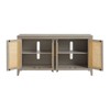 Banks 60" Rattan 4 Door Driftwood TV Stand - 3 of 4