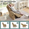 Lirago,Compact Recliner Sofa for Small Spaces - Brown Upholstery with Padded Cushion - 2 of 4
