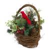 Northlight 12" Red Cardinal with Winter Foliage Twig Basket Christmas Decoration - 4 of 4