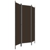 vidaXL 3-Panel Room Divider Brown 59.1 inches x70.9 inches - 3 of 4