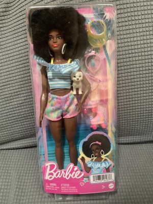 Barbie Doll With Roller Skates Fashion Accessories And Pet Puppy ...