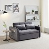 NicBex 55.5" Multifunctional Pull Out Sofa Bed Convertible Velvet Double Lounge Sofa with Side Pockets and USB Socket - 3 of 4