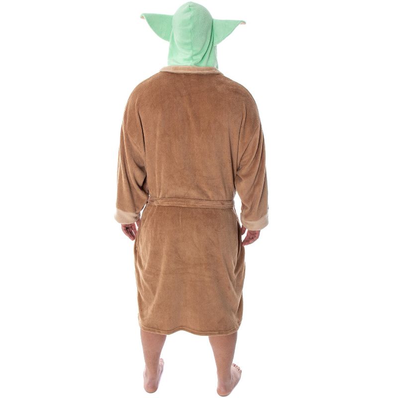 Big and Tall Baby Yoda Star Wars The Child Adult Costume Plush Robe Beige, 3 of 7