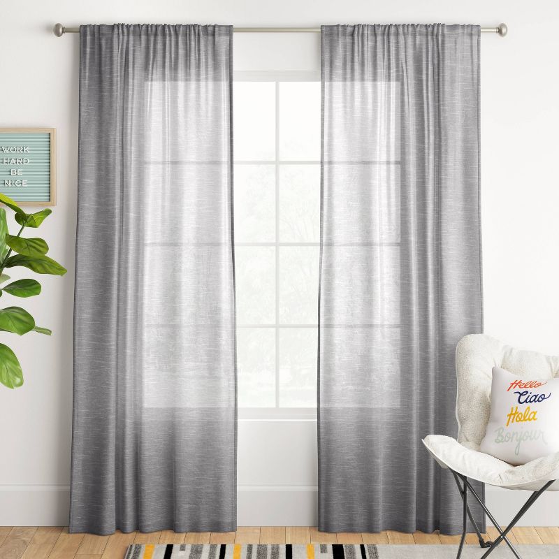 2pk Light Filtering Window Curtain Panels - Room Essentials™, 3 of 8